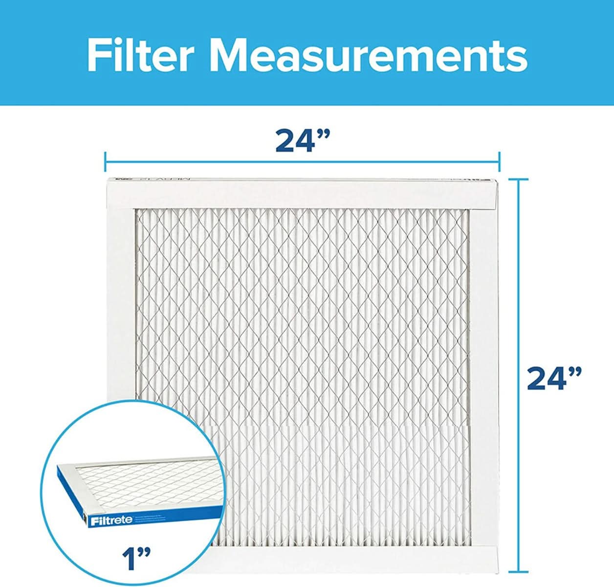 3M Filtrete 1900 Ultimate Allergen, Bacteria & Virus Air Filter - 24x24x1 (4-Pack) - WaterFilters.NET