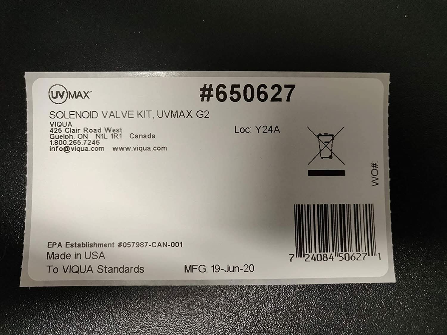 650627 PRO Solenoid Valve Kit by Viqua - WaterFilters.NET