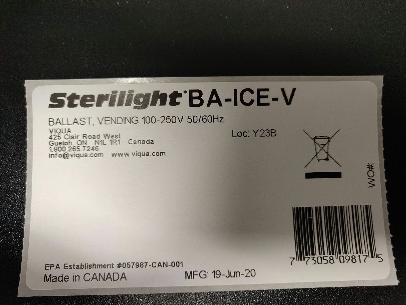 BA-ICE-V UV Disinfection System Controller by Viqua - WaterFilters.NET