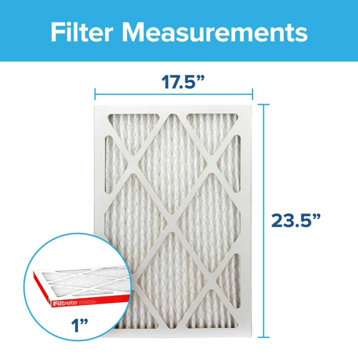3M Filtrete 1000 Micro Allergen & Dust Defense Filter - 17.5x23.5x1 (4-Pack)