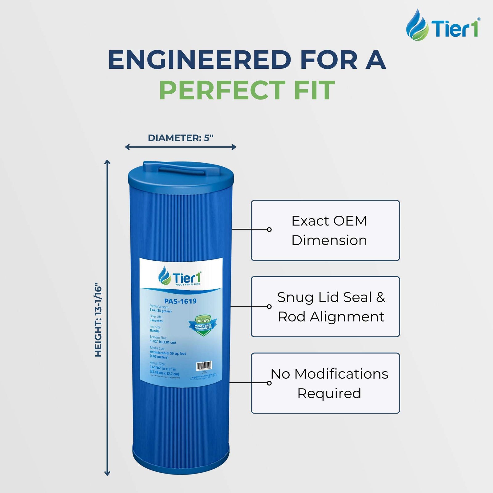 13-1/16 X 5-Inch Tier1 PAS-1619 Replacement For 817-4050