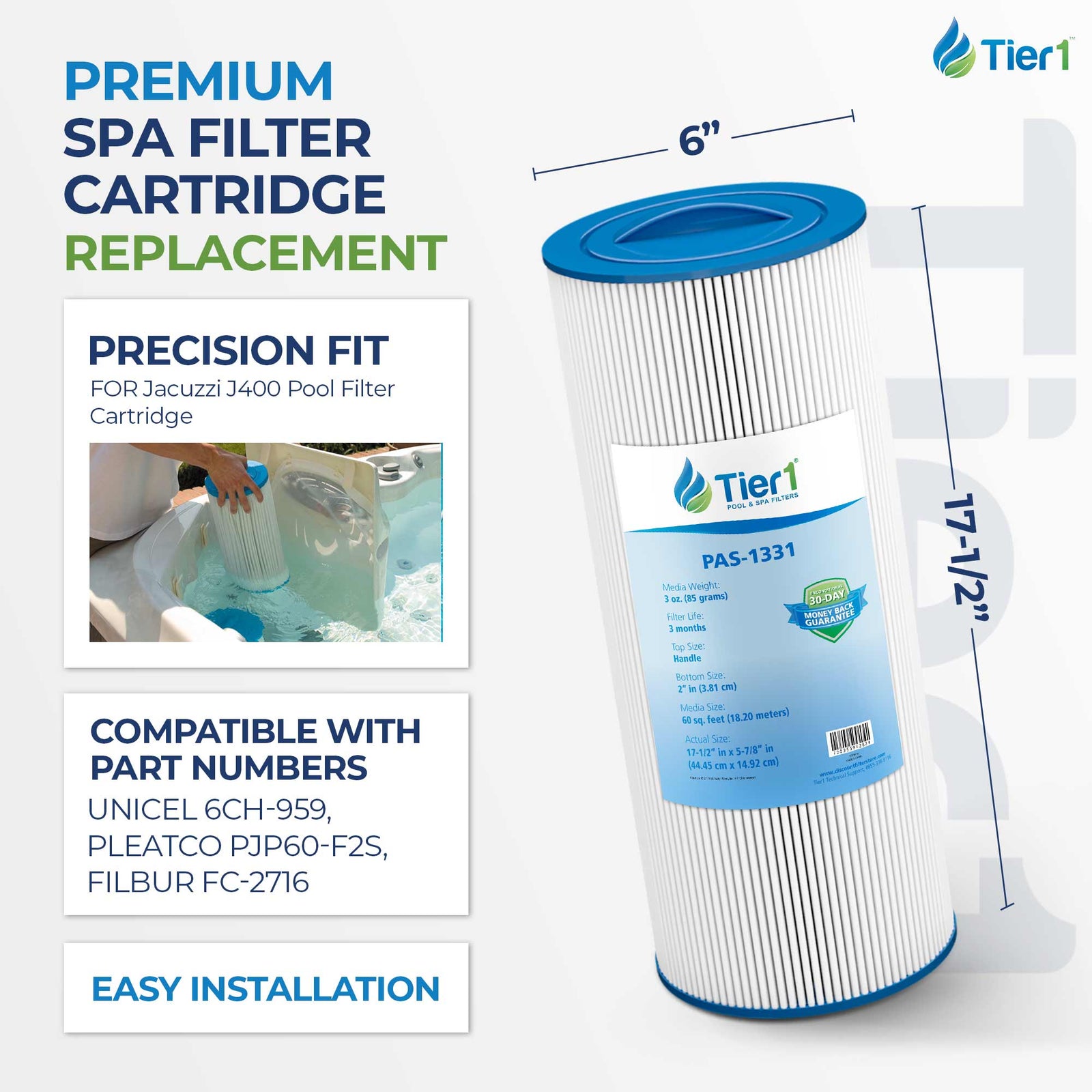 17-1/2 X 5-7/8-Inch Tier1 PAS-1331 Replacement For 2000-286 & 20086-001