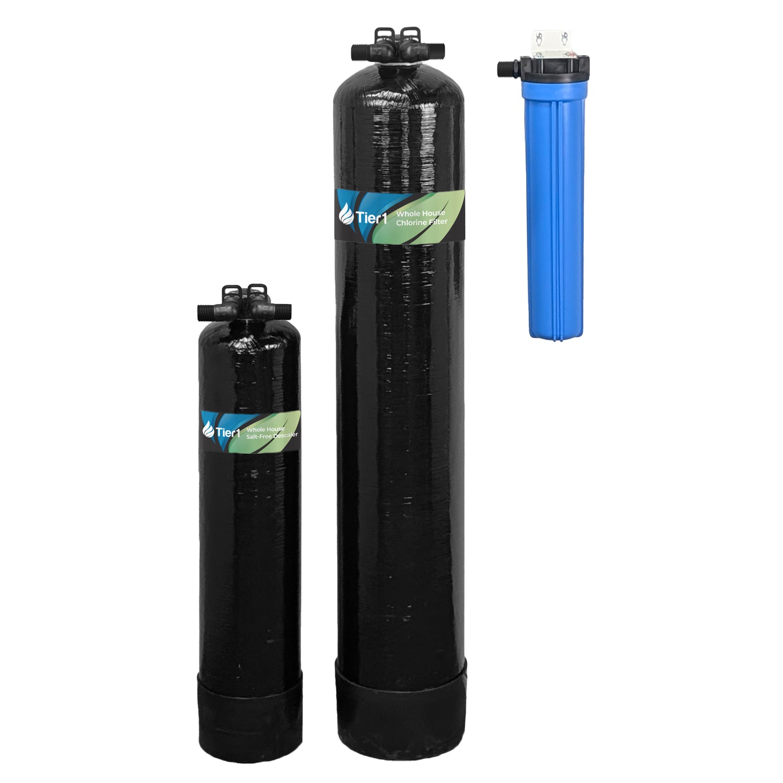 Tier1 Salt-Free Conditioner Bundle with Chlorine Filtration - TAC Scale Prevention System plus 900,000 Gallons of Clean, Fresh Water