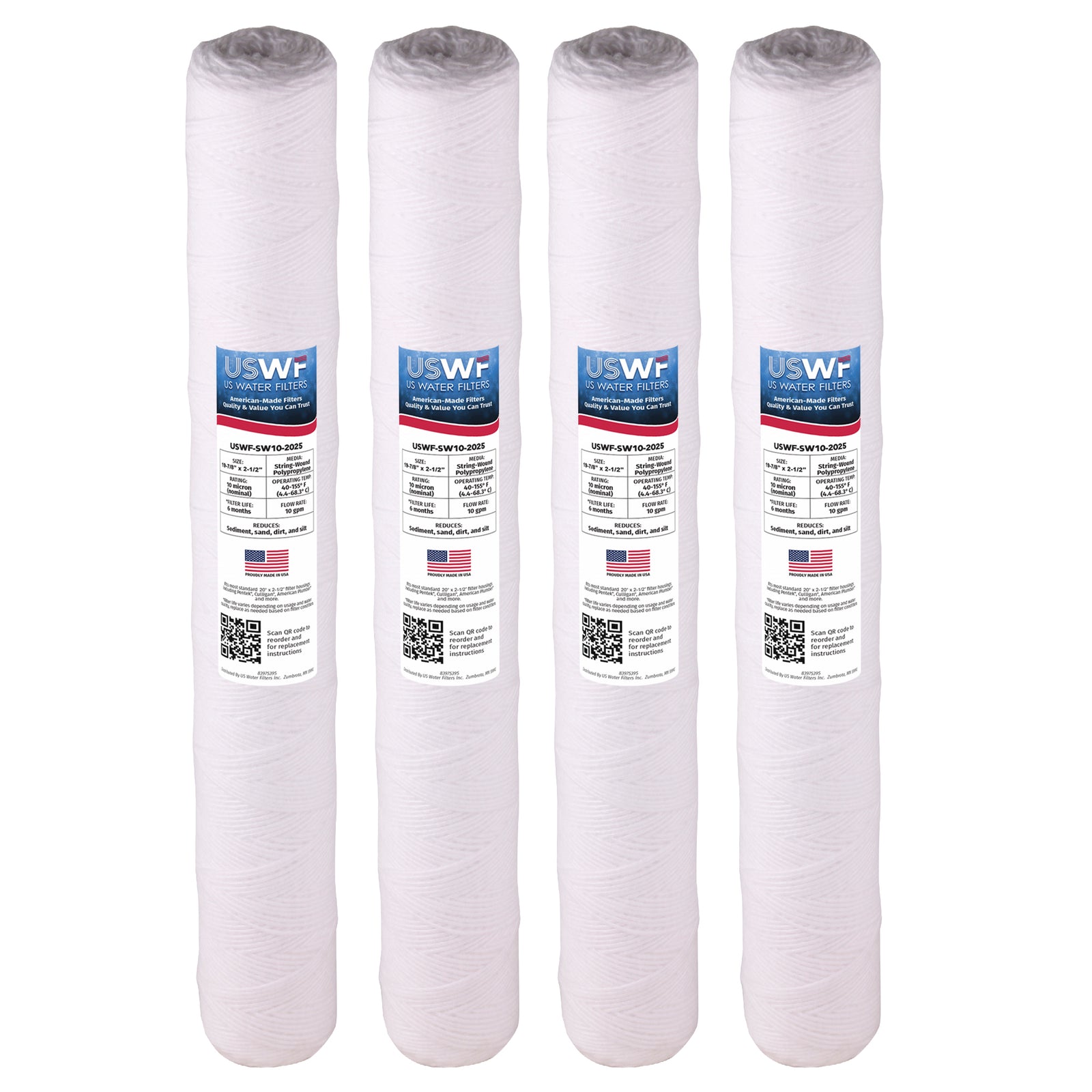 USWF 10 Micron 20"x2.5" String Wound Sediment filter