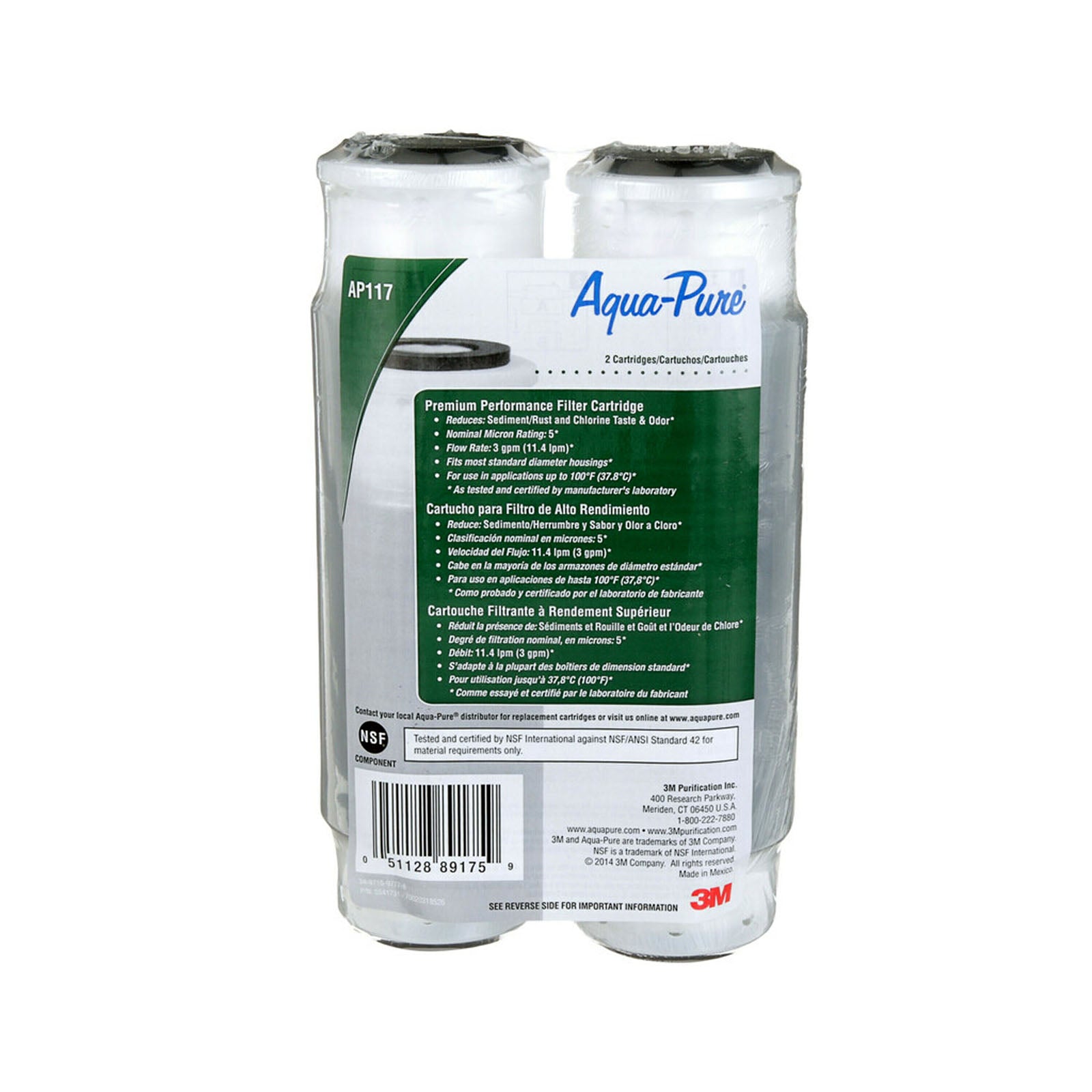 3M Aqua-Pure AP117 Premium Chlorine Taste & Odor Filter