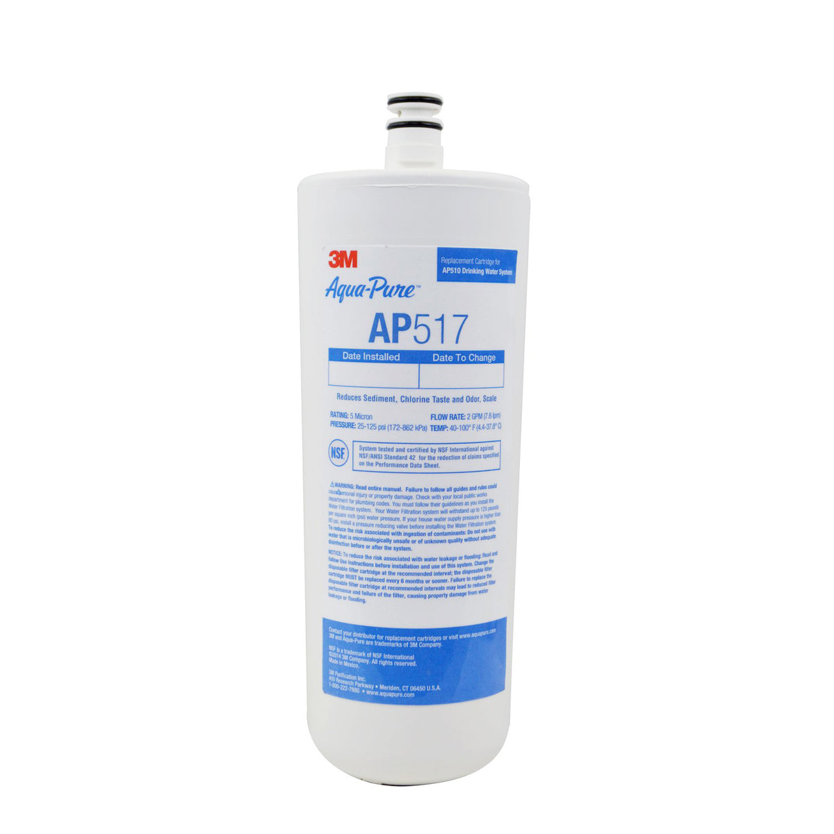 3M Aqua-Pure AP517 Dirt, Rust, Taste / Odor, Scale &amp; Chlorine Water Filter