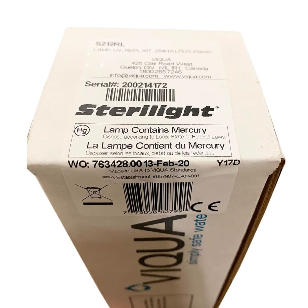 S212RL Viqua Water Disinfection System UV Lamp - WaterFilters.NET