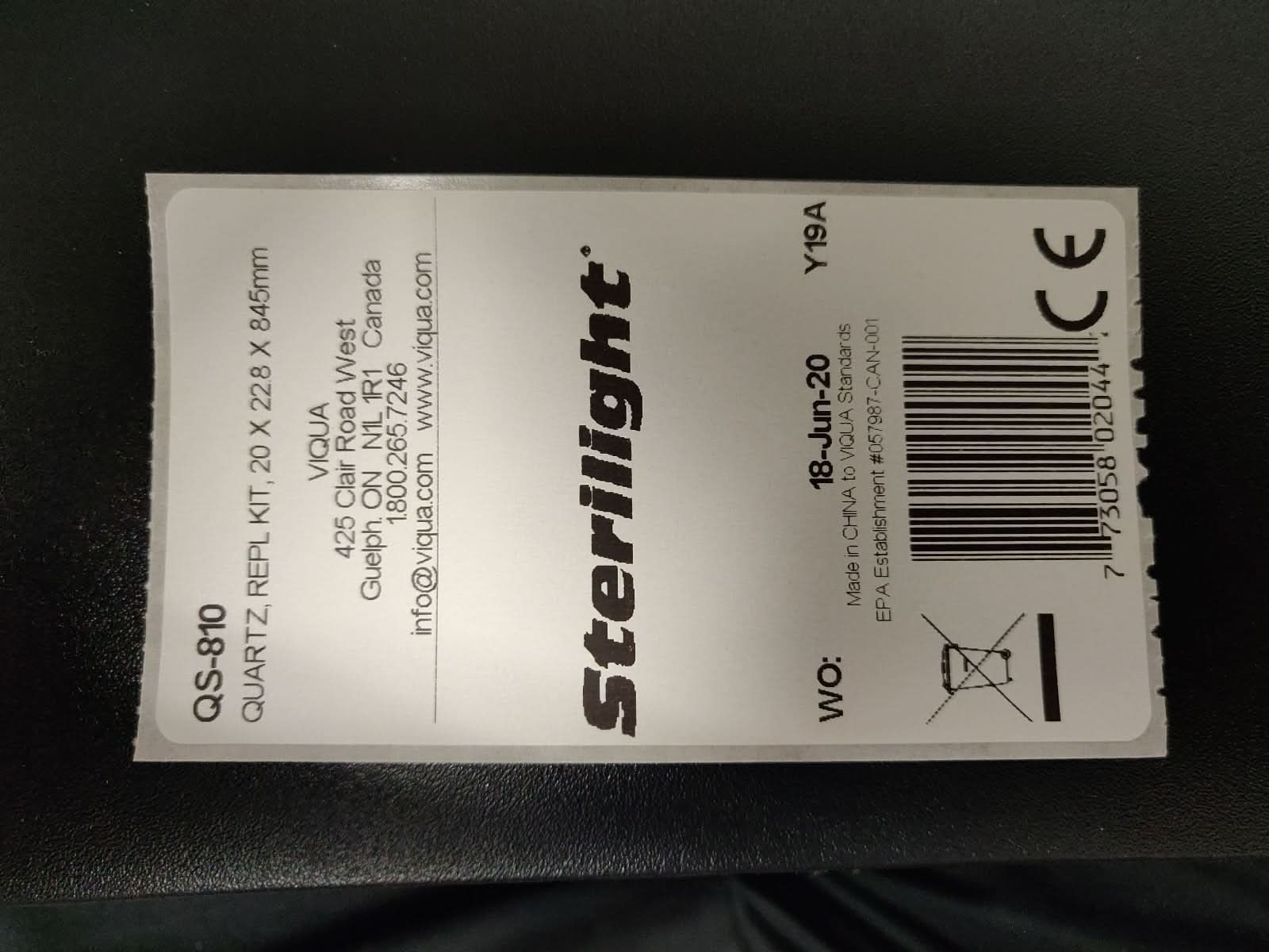 QS-810 Quartz Sleeve for UV Lamp S810RL by Viqua - WaterFilters.NET