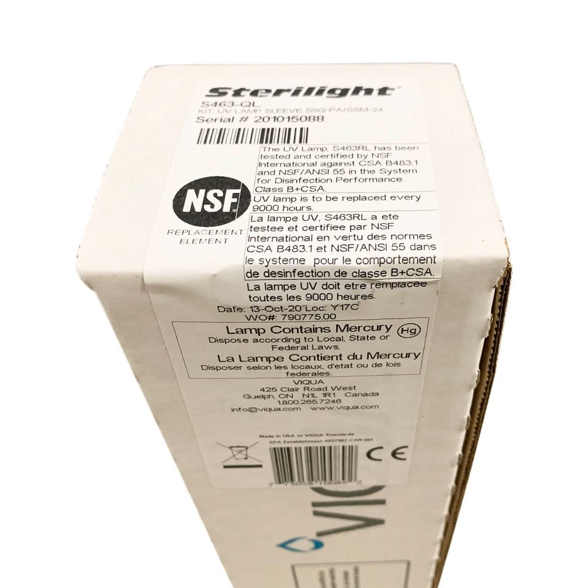 Viqua S463-QL Lamp/ Quartz Sleeve Combo Pack - WaterFilters.NET