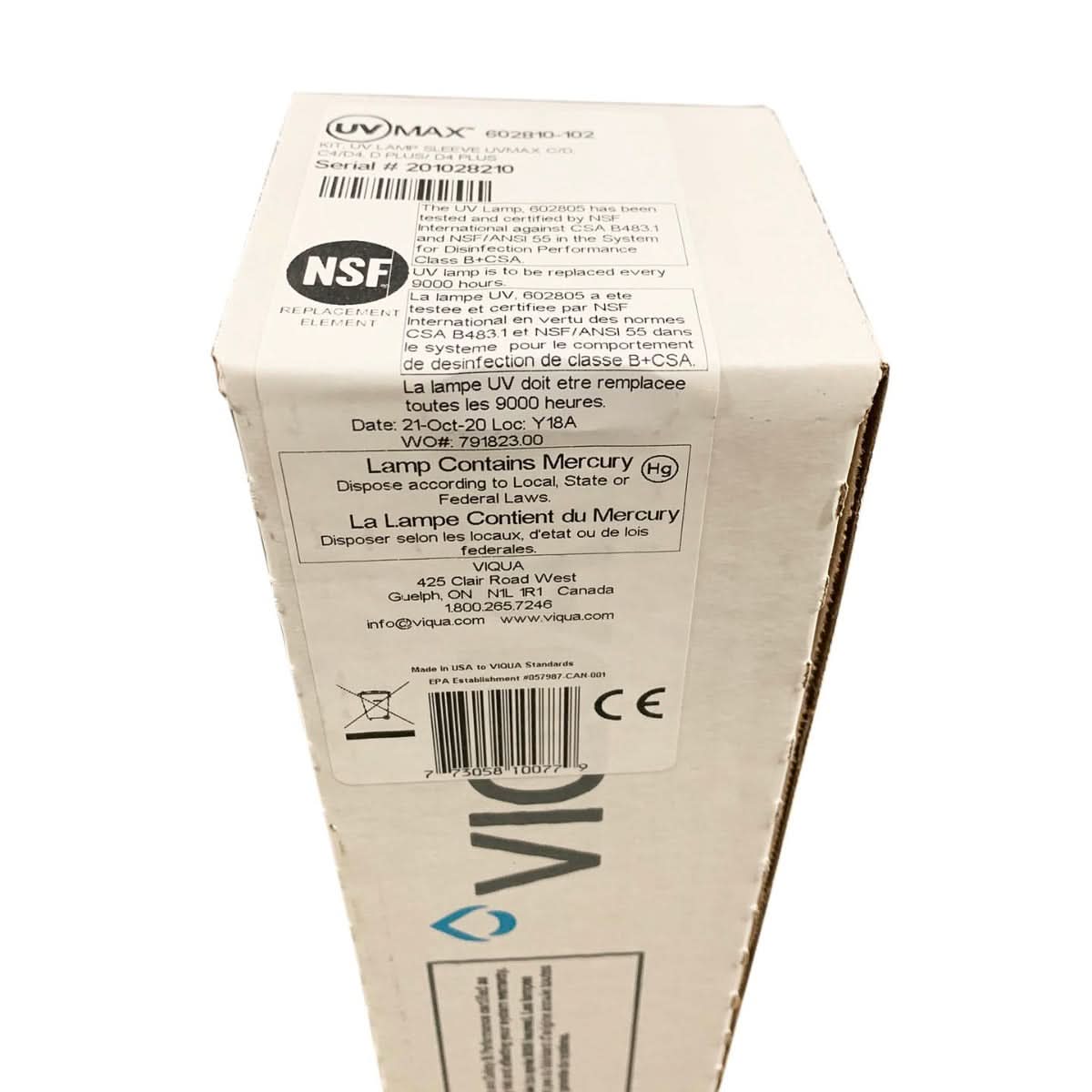 602810-102 Lamp and Sleeve Kit for Viqua D Model Systems - WaterFilters.NET