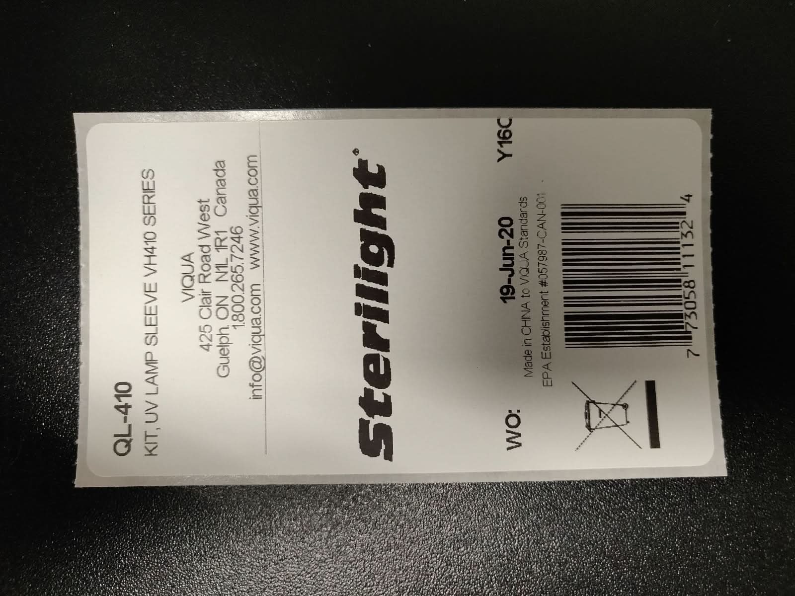 Viqua QL-410 Replacement UV Lamp and Quartz Sleeve for VH410 - WaterFilters.NET