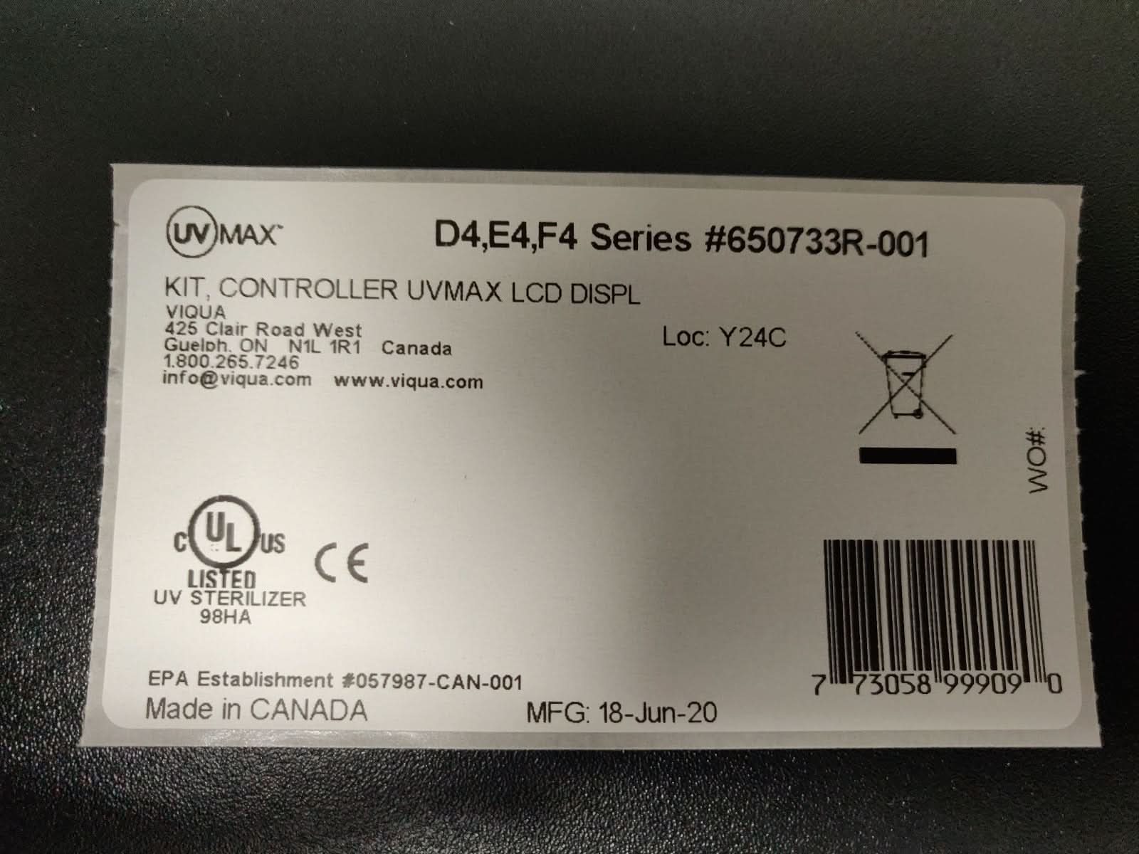 650733R-001 LCD Replacement Controller - WaterFilters.NET