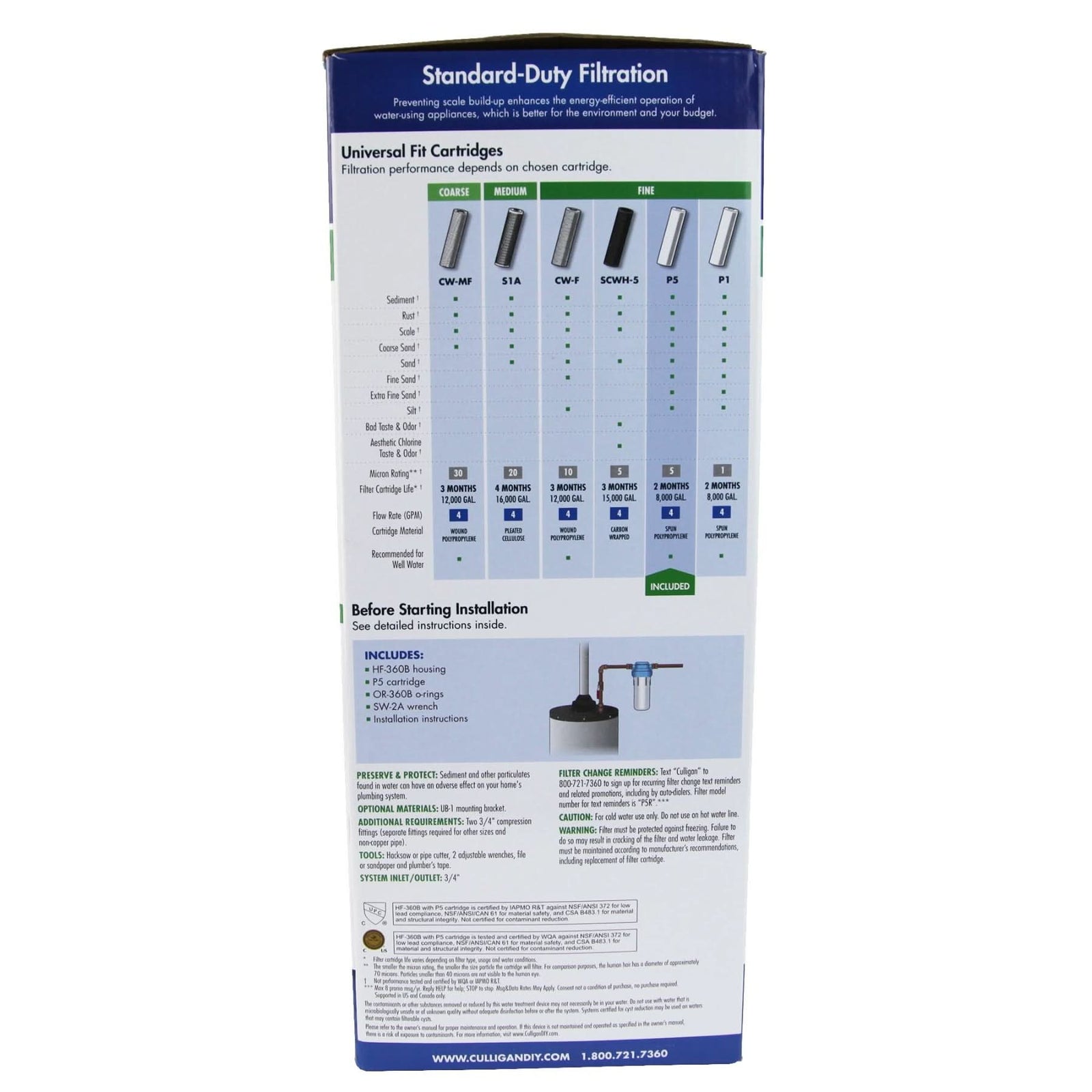 Culligan HF-360B Whole House Water Filter System - WaterFilters.NET