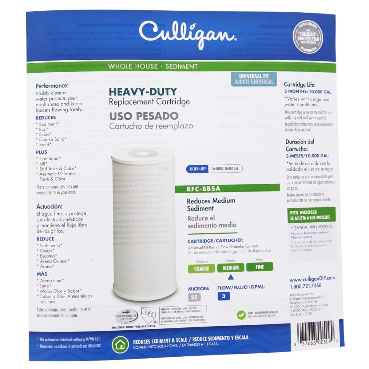 Culligan / Ametek RFC-BB Water Filters (9-3/4-inch x 4-1/2-inch) - WaterFilters.NET