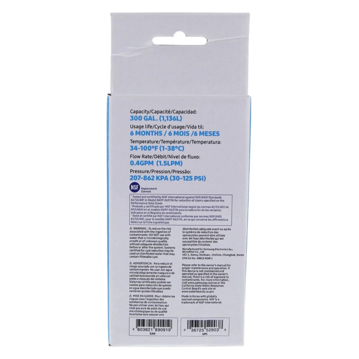 Samsung DA29-00003G Refrigerator Water Filter - WaterFilters.NET