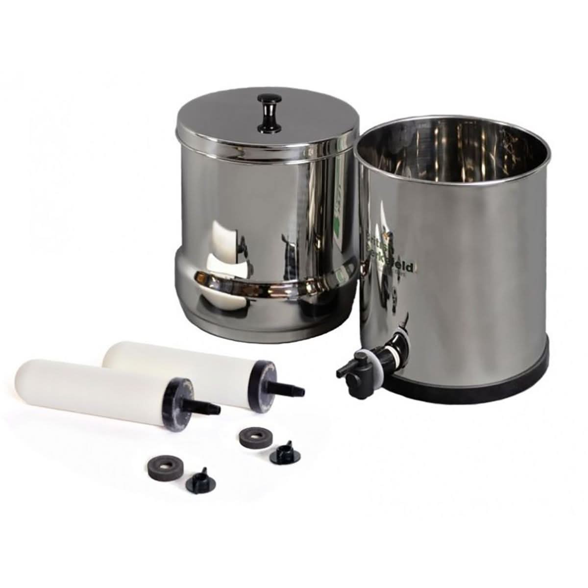 W9361123 Doulton/W9361151 British Berkefeld Stainless Steel Gravity System and ATC Super Sterasyl Candle Filter - WaterFilters.NET