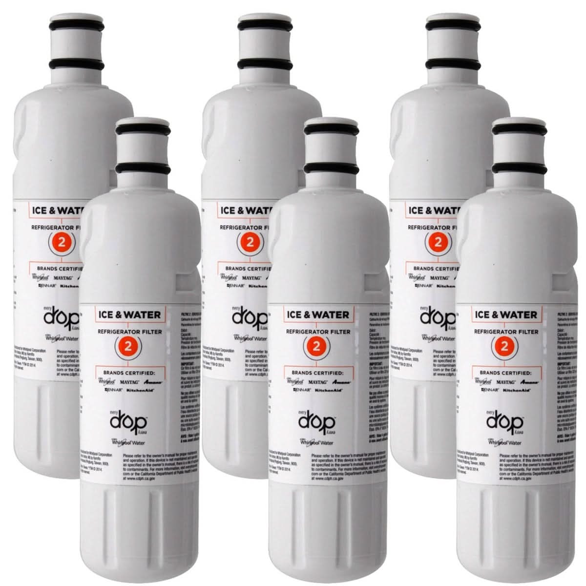 Whirlpool W10413645A EveryDrop EDR2RXD1 (Filter 2) Ice and Water Refrigerator Filter - WaterFilters.NET