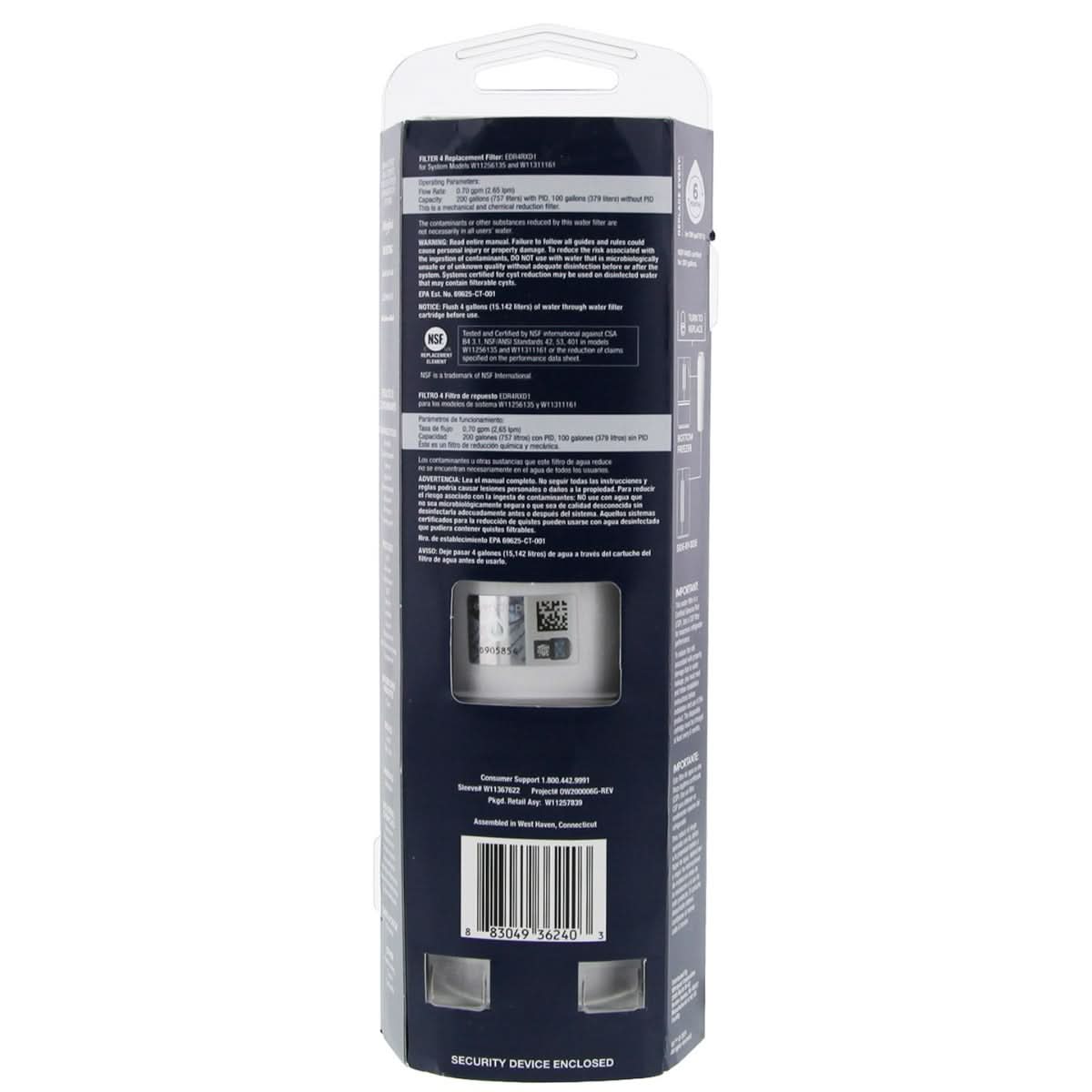 Whirlpool 4396395 and Maytag UKF8001 EveryDrop EDR4RXD1 (Filter 4) Ice and Water Refrigerator Filter - WaterFilters.NET