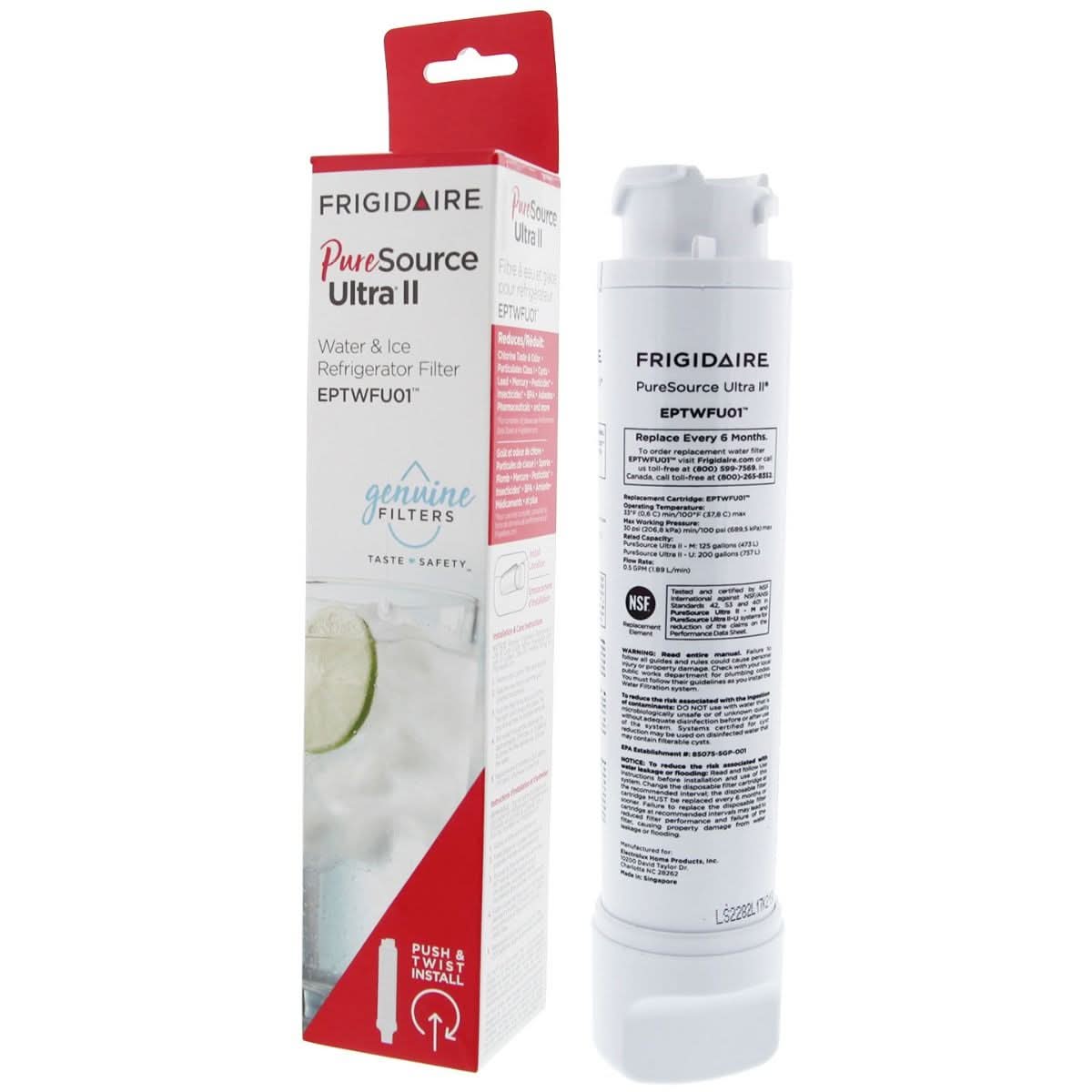 EPTWFU01 Frigidaire Refrigerator Water Filter - WaterFilters.NET