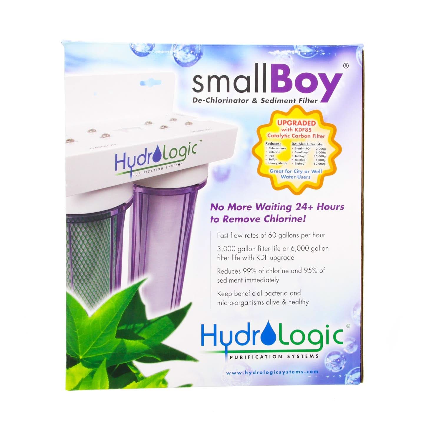 Hydrologic 36005 SmallBoy De-Chlorinator and Sediment Filter System With Upgraded KDF - WaterFilters.NET