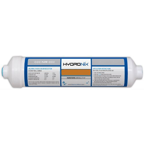 Hydronix ICF-10Q38 Inline Coconut Water Filter Cartridge (3/8-Inch Quick Connect)