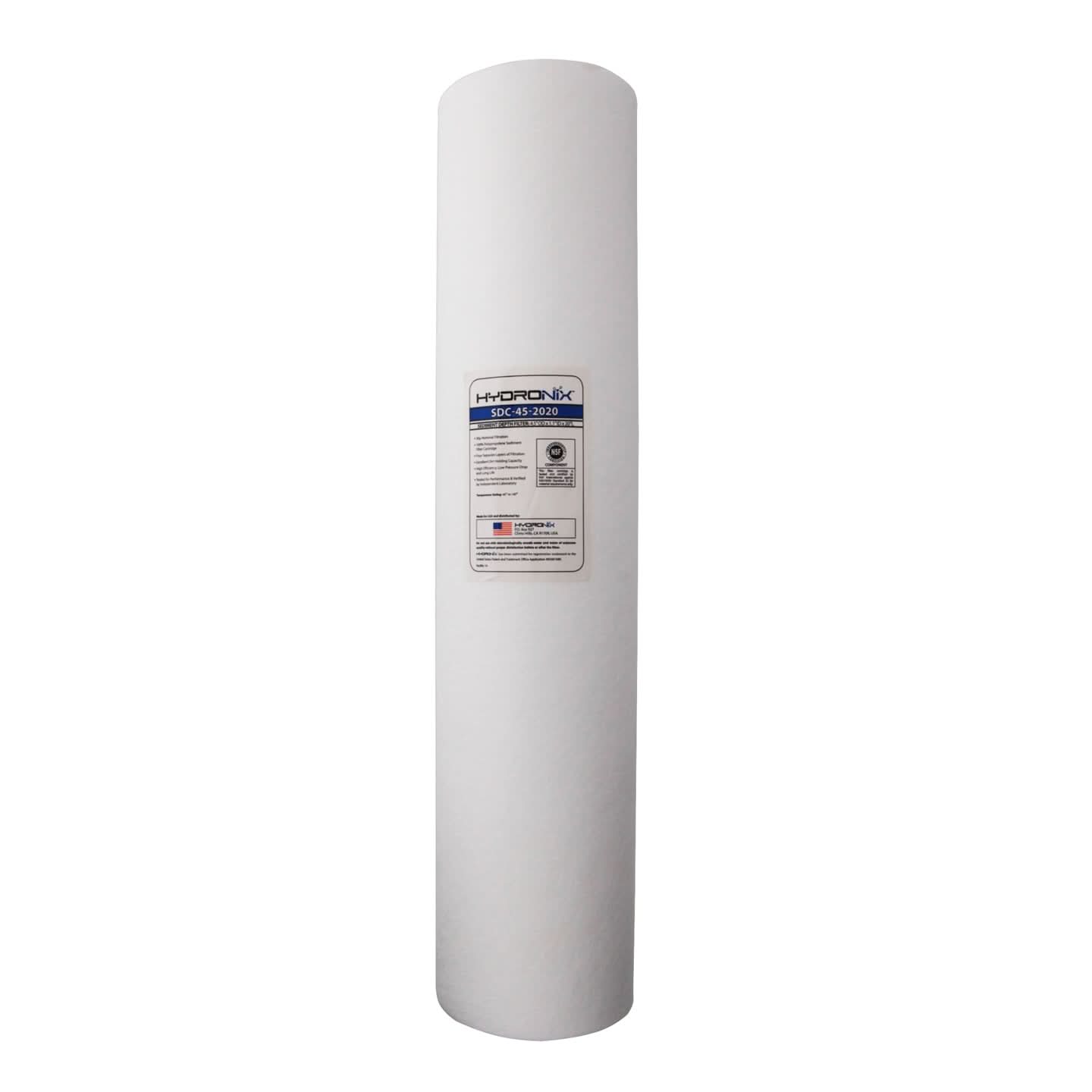 Hydronix SDC-45-2020 Sediment Polypropylene Water Filter Cartridges - WaterFilters.NET