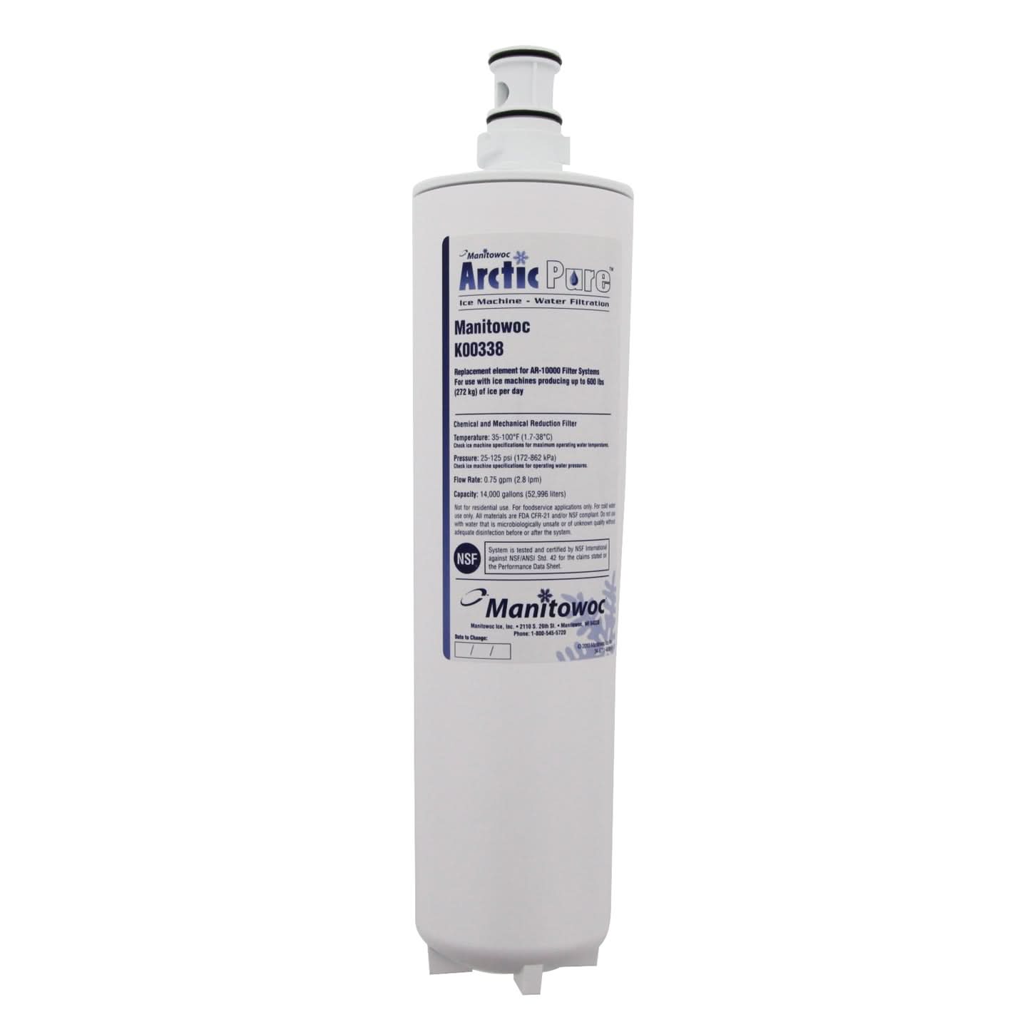 Manitowoc K00338 Arctic Pure Replacement Ice Maker Filter Cartridge - WaterFilters.NET