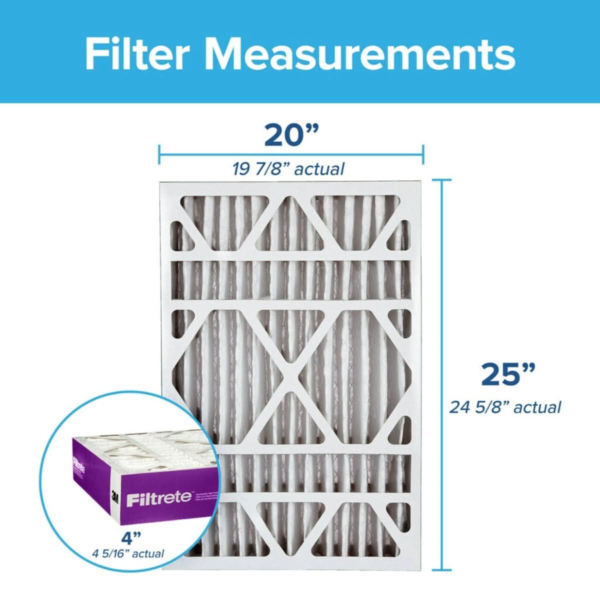 3M Filtrete 1550 Allergen Reduction Air Filters - 20x25x4 (4-Pack) - WaterFilters.NET