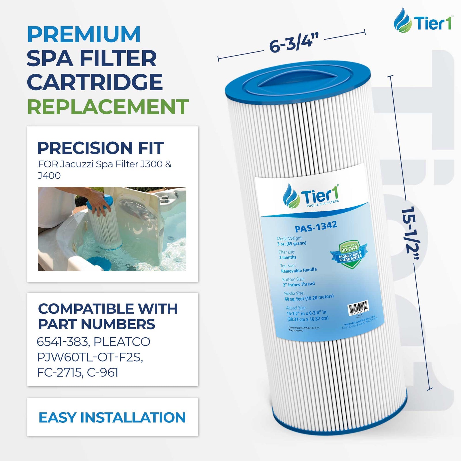 6541-383 Replacement Pool and Spa Filter by Tier1