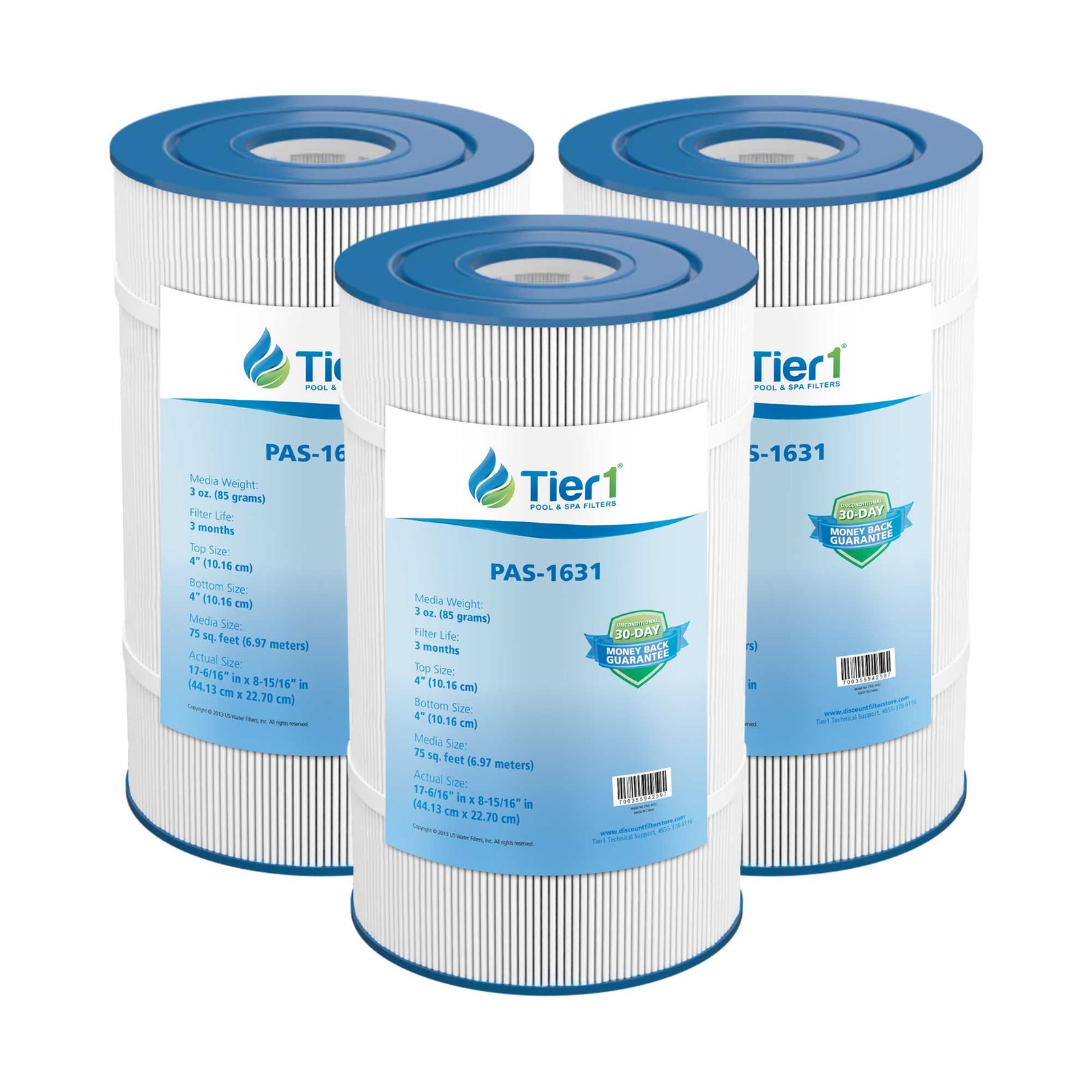 Tier1 Waterway Clearwater 817-0075N Comparable Pool and Spa Filter Replacement - WaterFilters.NET