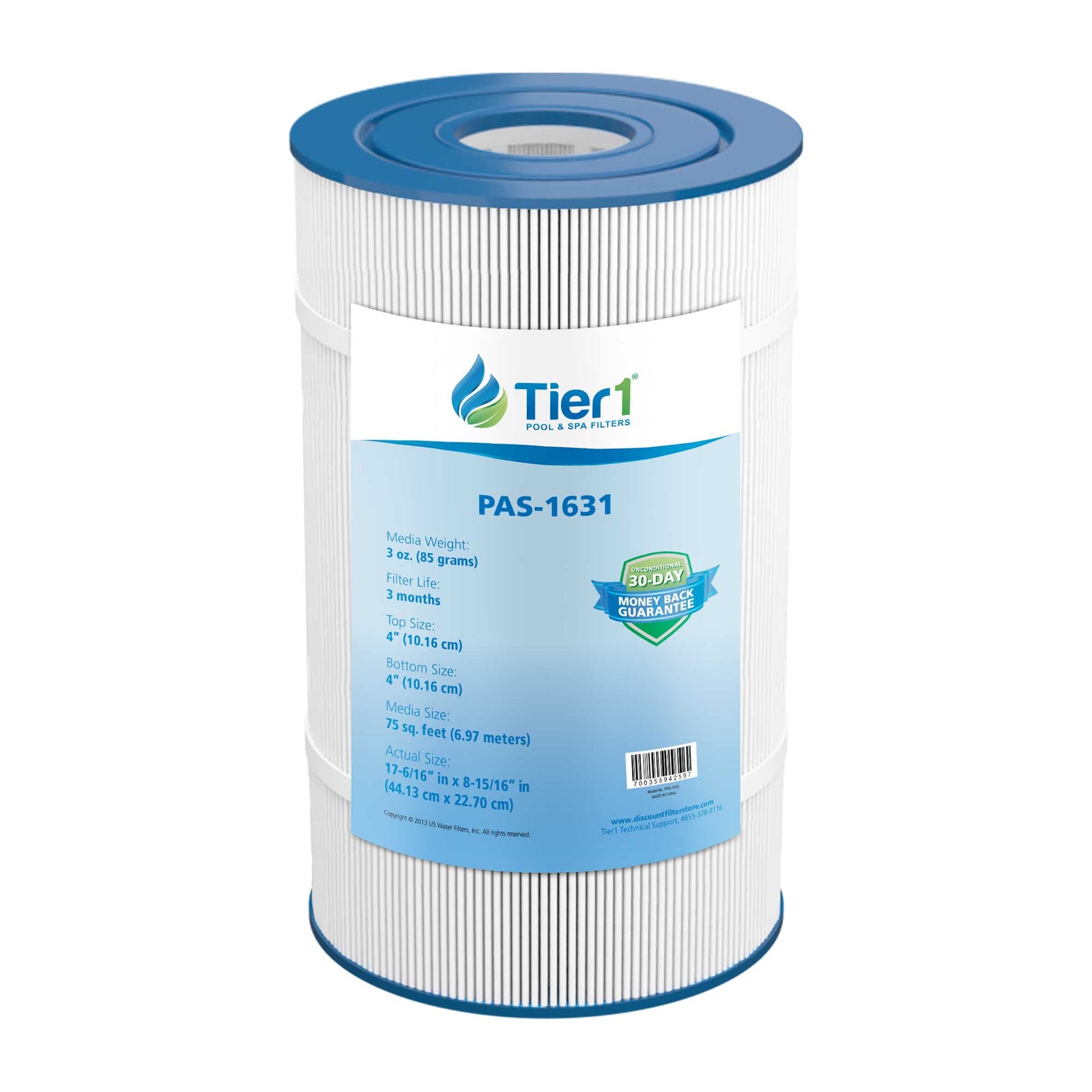 Tier1 Waterway Clearwater 817-0075N Comparable Pool and Spa Filter Replacement - WaterFilters.NET