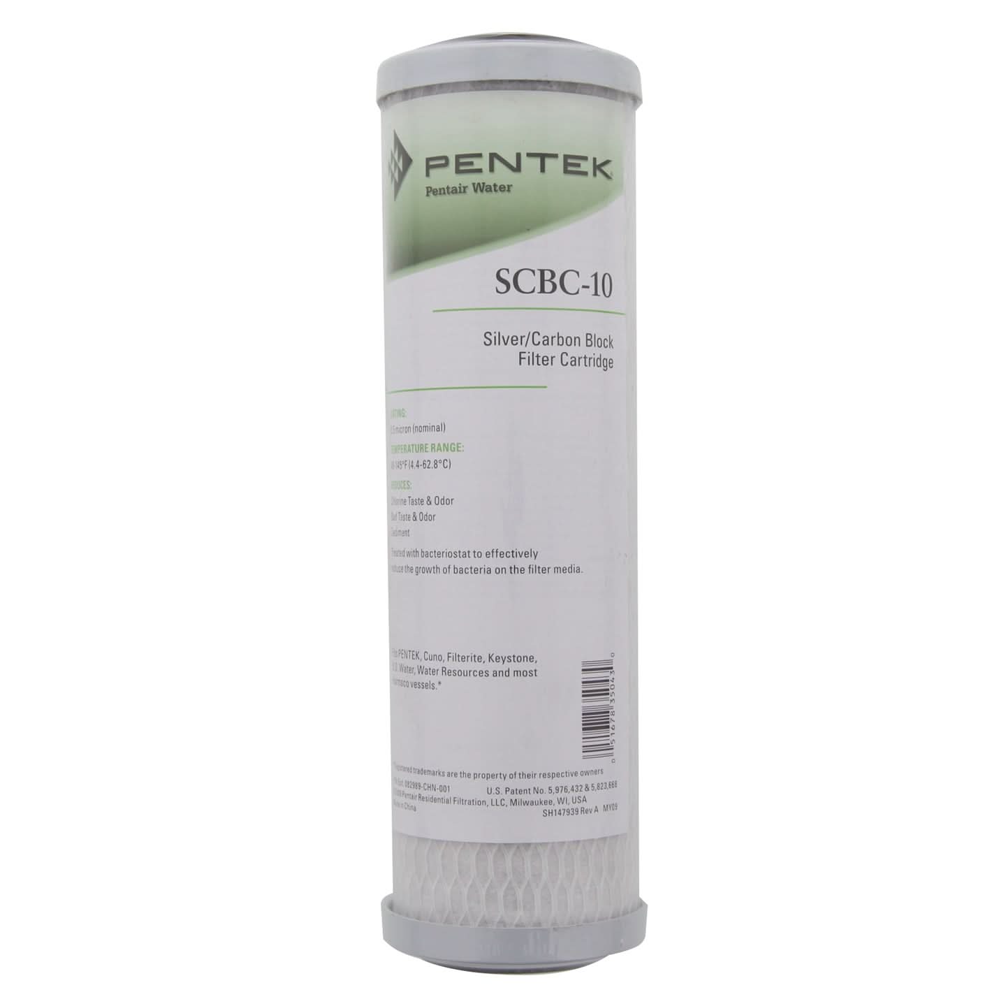 SCBC-10 Silvered Carbon Block by Pentek - WaterFilters.NET