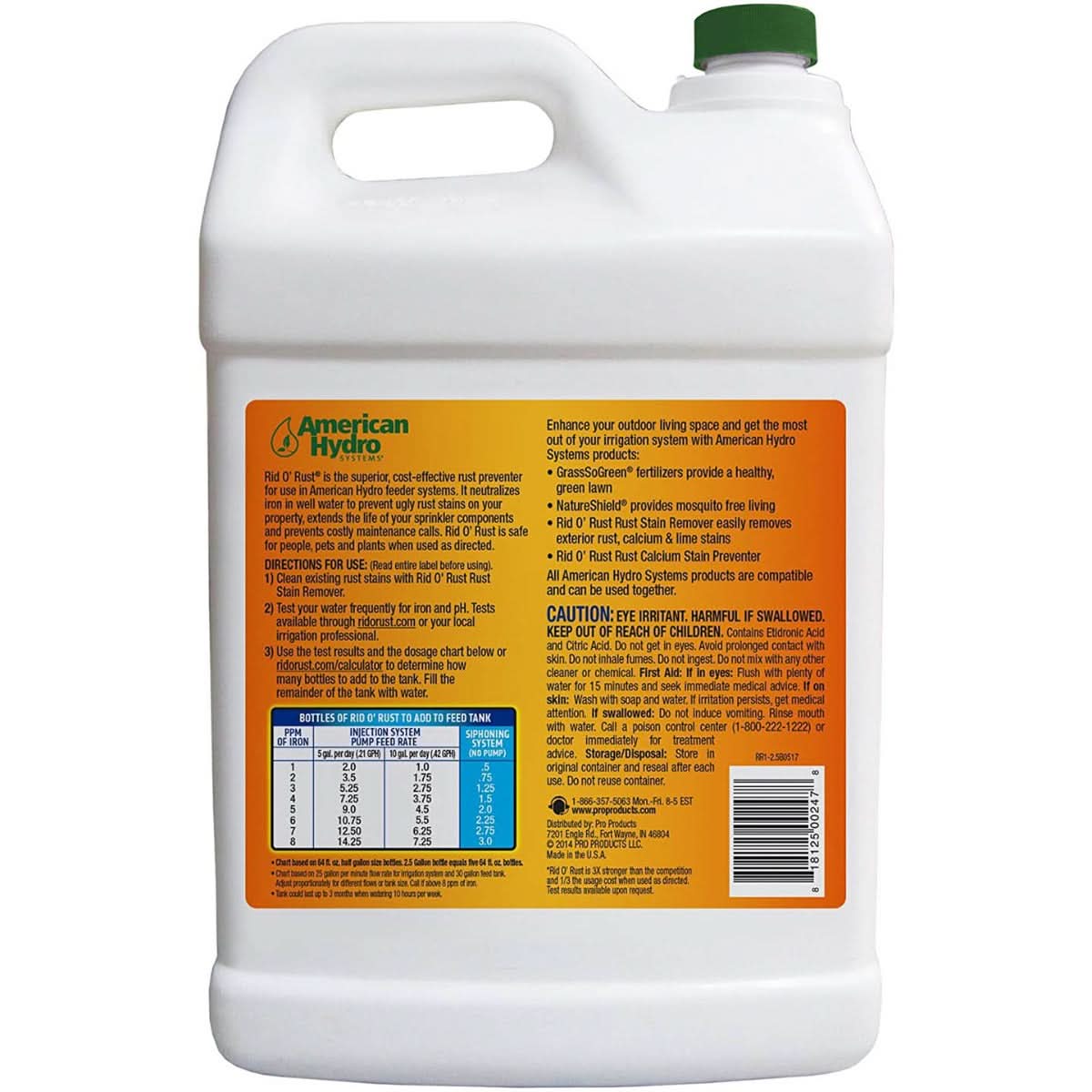 RR1-2.5 Rid O' Rust 2X Concentrate Rust Preventer by American Hydro Systems (2.5 Gallon Container) - WaterFilters.NET