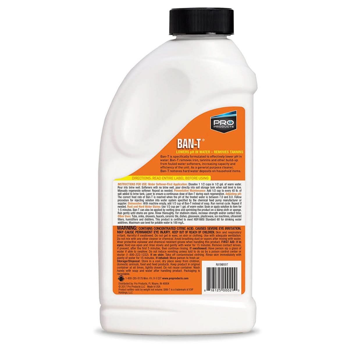 RU15N Ban T Alkaline Water Neutralizer and Cleaner by Pro Products - WaterFilters.NET