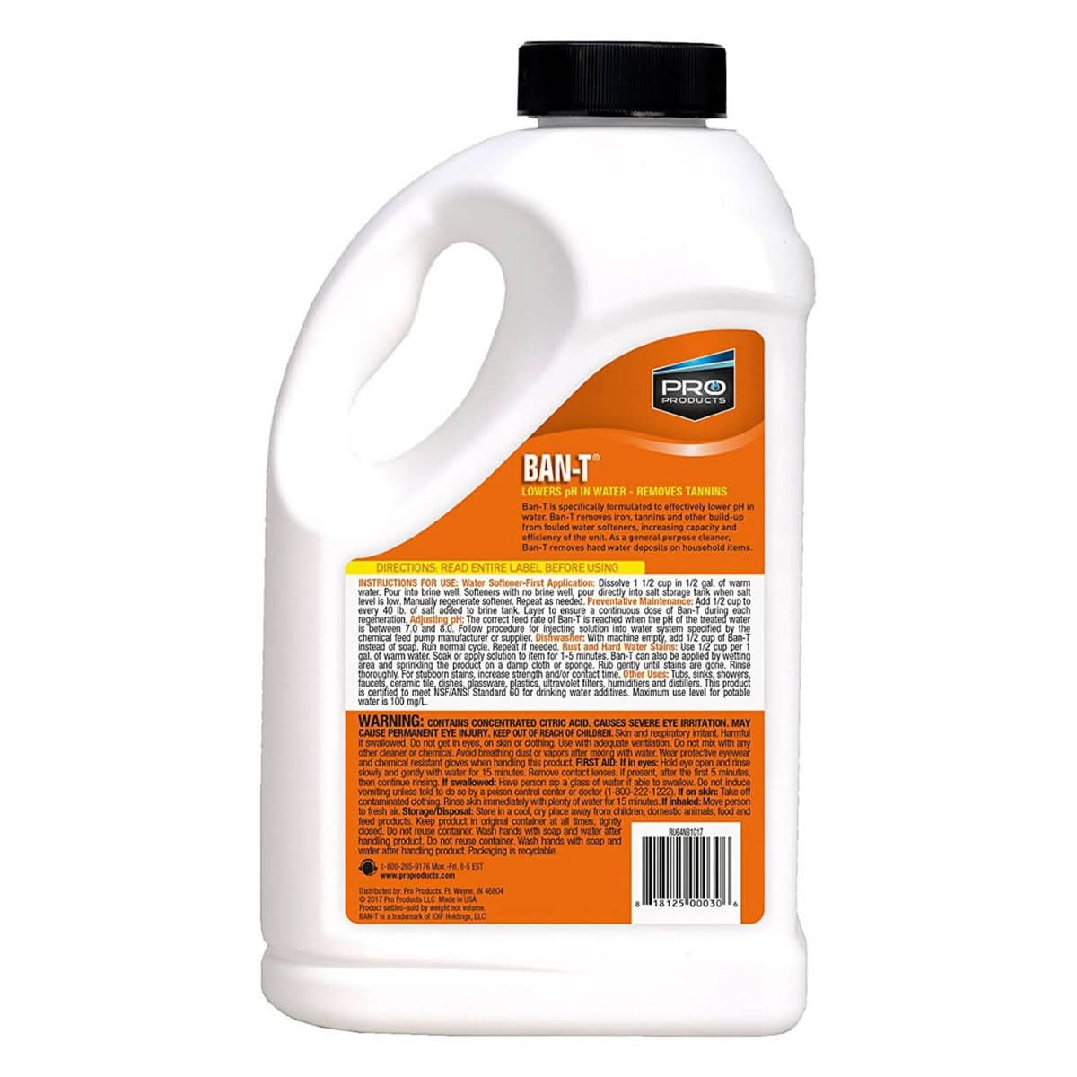 RU64N Ban T Alkaline Water Neutralizer and Cleaner by Pro Products - WaterFilters.NET