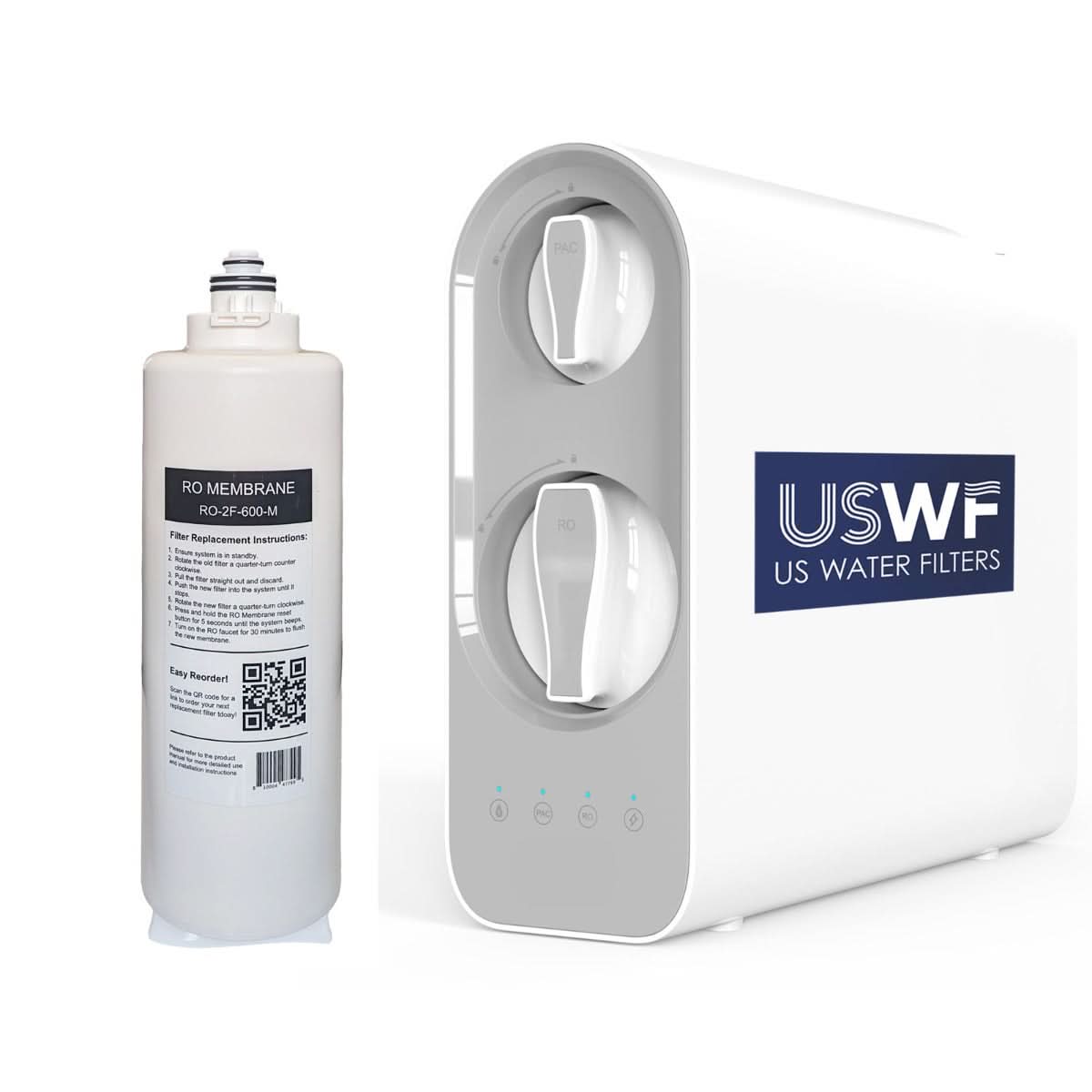 USWF Replacement RO Membrane for RO-2F-600 Tankless Reverse Osmosis System - WaterFilters.NET