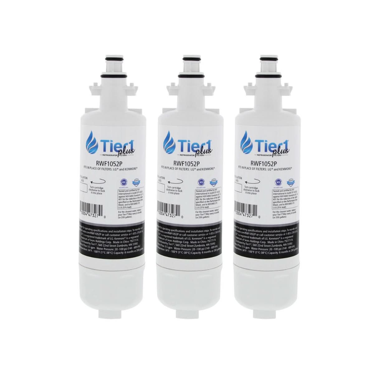Tier1 Plus LG LT700P Comparable Lead And Mercury Reducing Refrigerator Water Filter - WaterFilters.NET