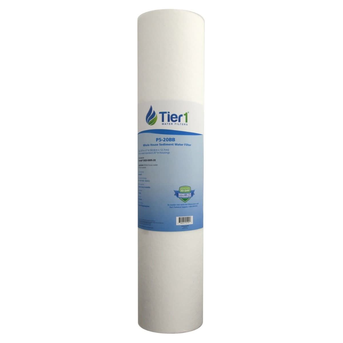 20 X 4.5 Spun Wound Polypropylene Replacement Filter by Tier1 (5 micron) - WaterFilters.NET