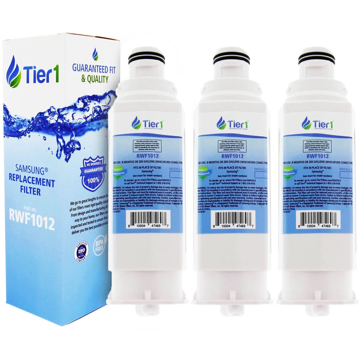 Tier1 Samsung DA97-17376B / HAF-QIN/EXP Comparable Refrigerator Water Filter - WaterFilters.NET