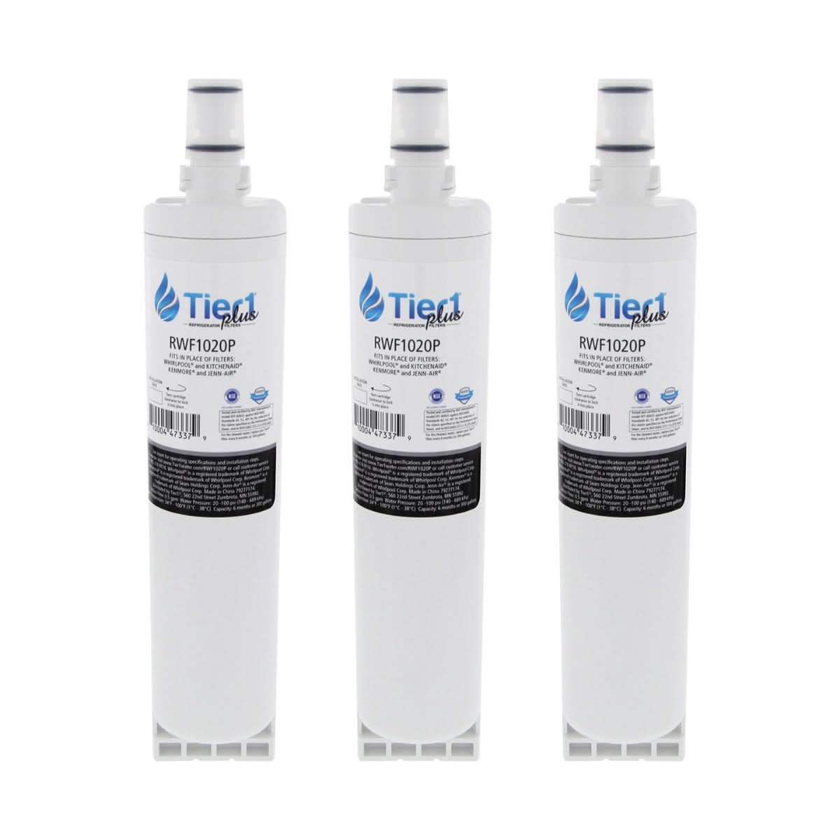 Tier1 Plus EveryDrop EDR5RXD1 Whirlpool 4396508/4396510 Comparable Lead And Mercury Reducing Refrigerator Water Filter - WaterFilters.NET