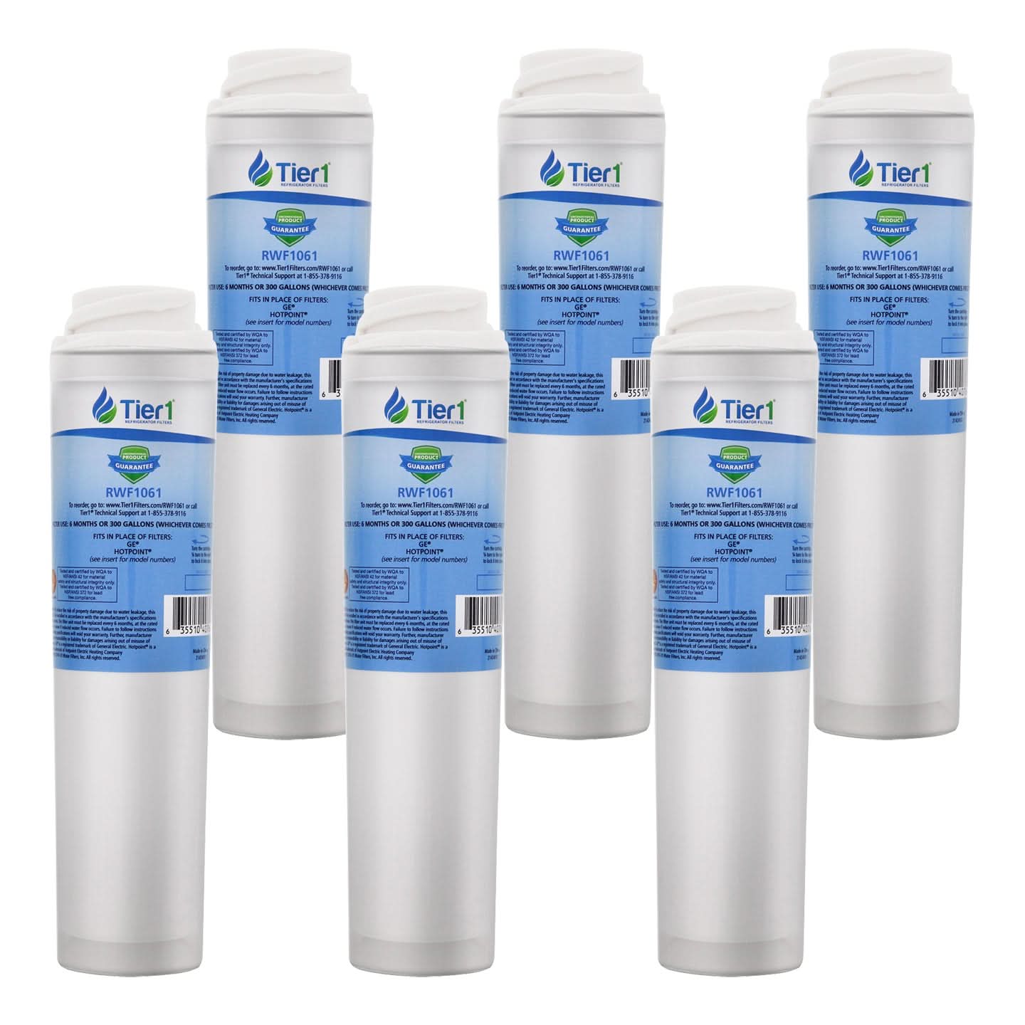 Tier1 GE GSWF SmartWater Refrigerator Water Filter Replacement Comparable - WaterFilters.NET