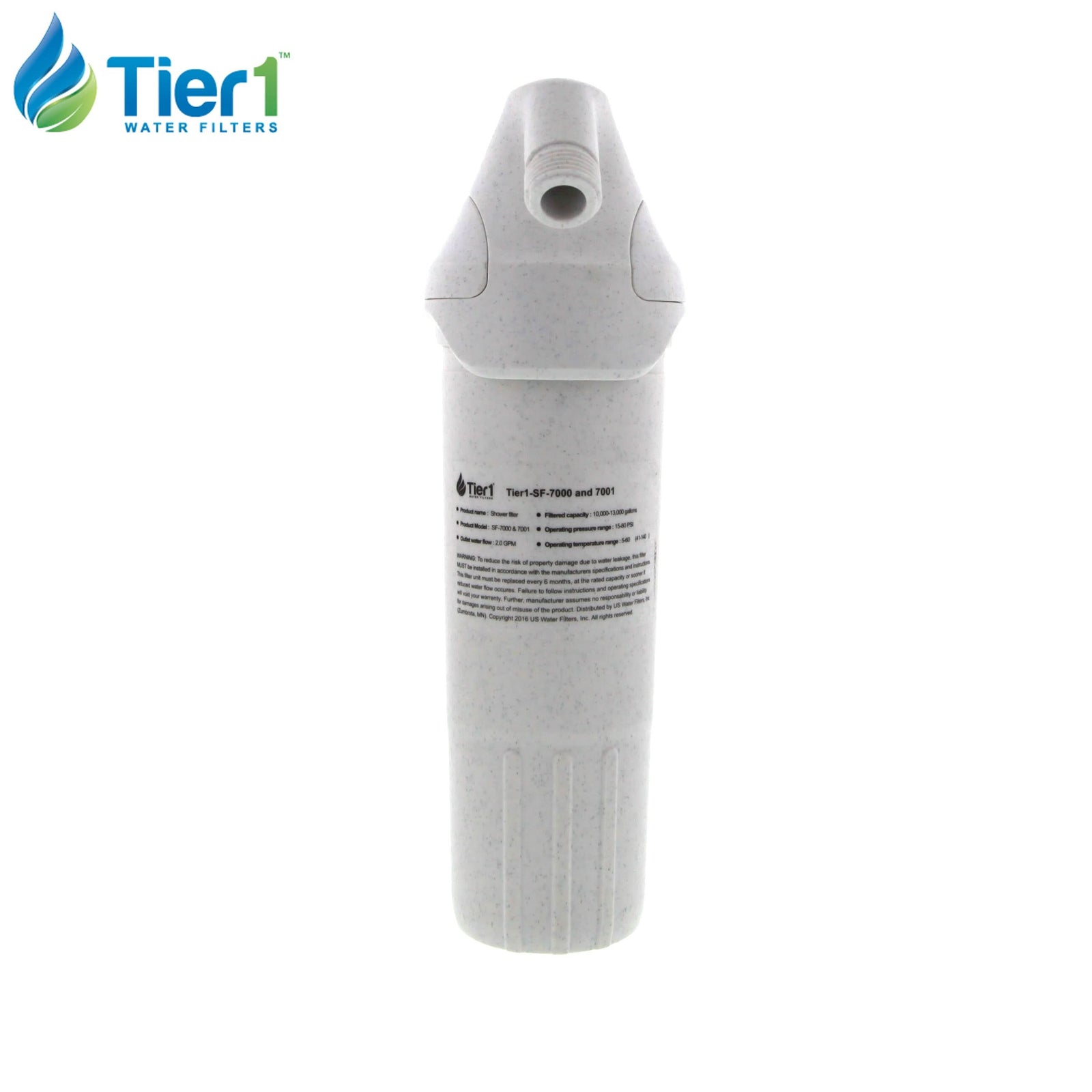 Tier1 SF-7000 Shower Filter System with Chrome Shower Head - WaterFilters.NET