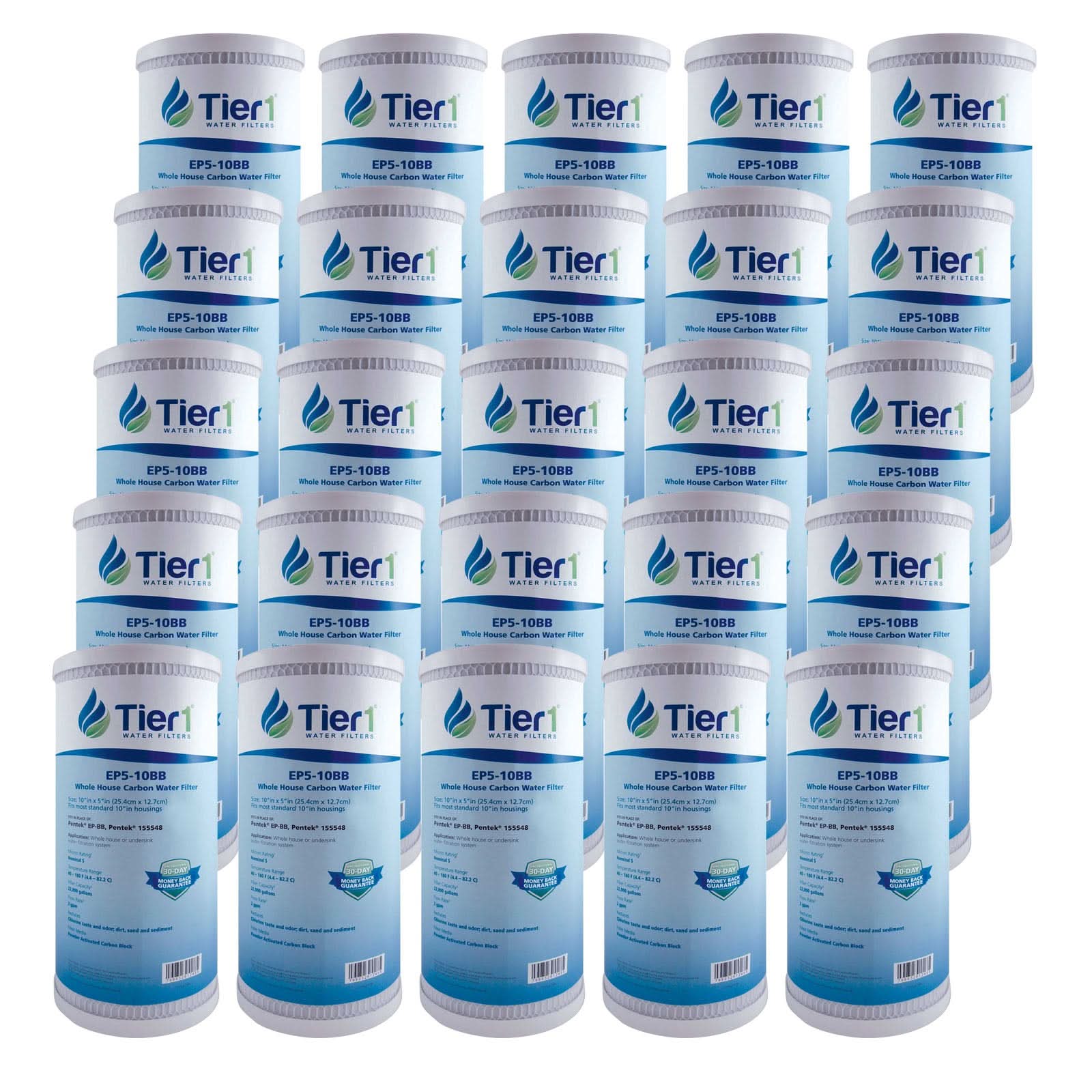 10 X 4.5 Carbon Block Replacement Filter by Tier1 (5 micron) - WaterFilters.NET