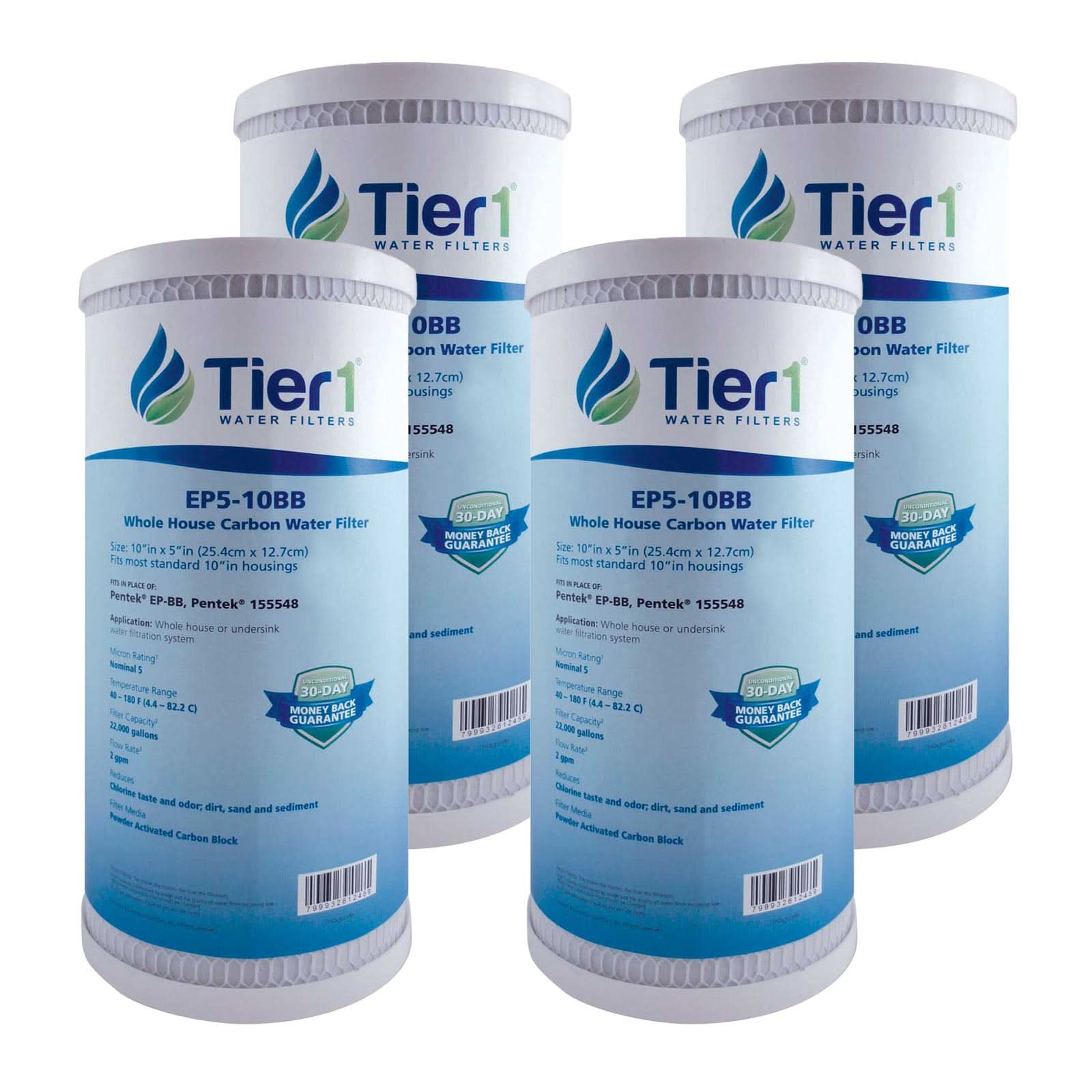 10 X 4.5 Carbon Block Replacement Filter by Tier1 (5 micron) - WaterFilters.NET