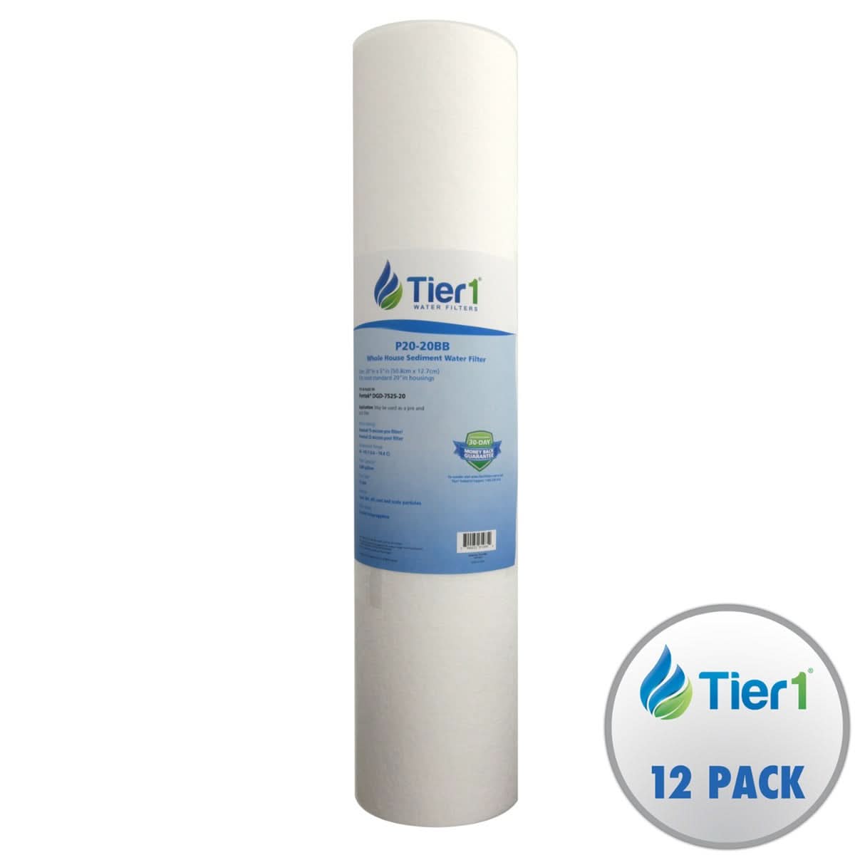 20 X 4.5 Spun Wound Polypropylene Replacement Filter by Tier1 (20 micron) - WaterFilters.NET
