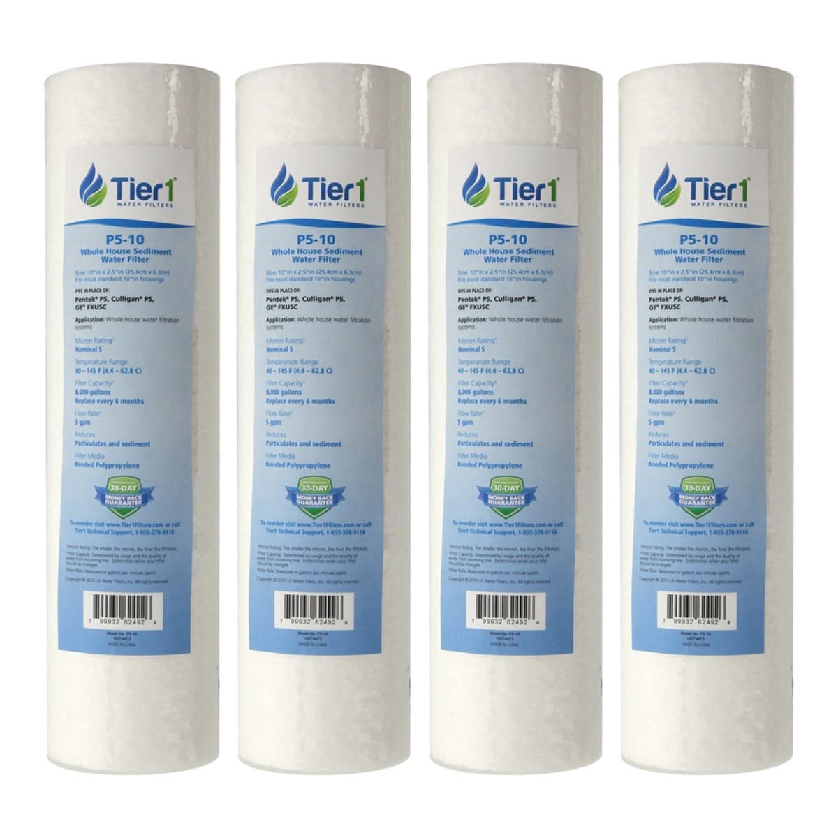 10 X 2.5 Inch 5 micron Polypropylene Replacement Filter by Tier1 - WaterFilters.NET