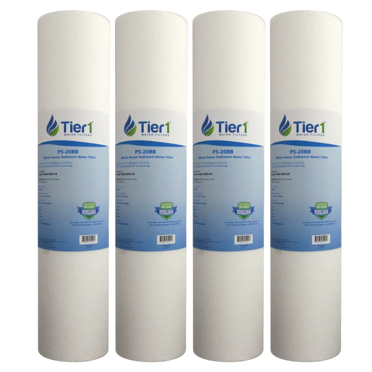20 X 4.5 Spun Wound Polypropylene Replacement Filter by Tier1 (5 micron) - WaterFilters.NET