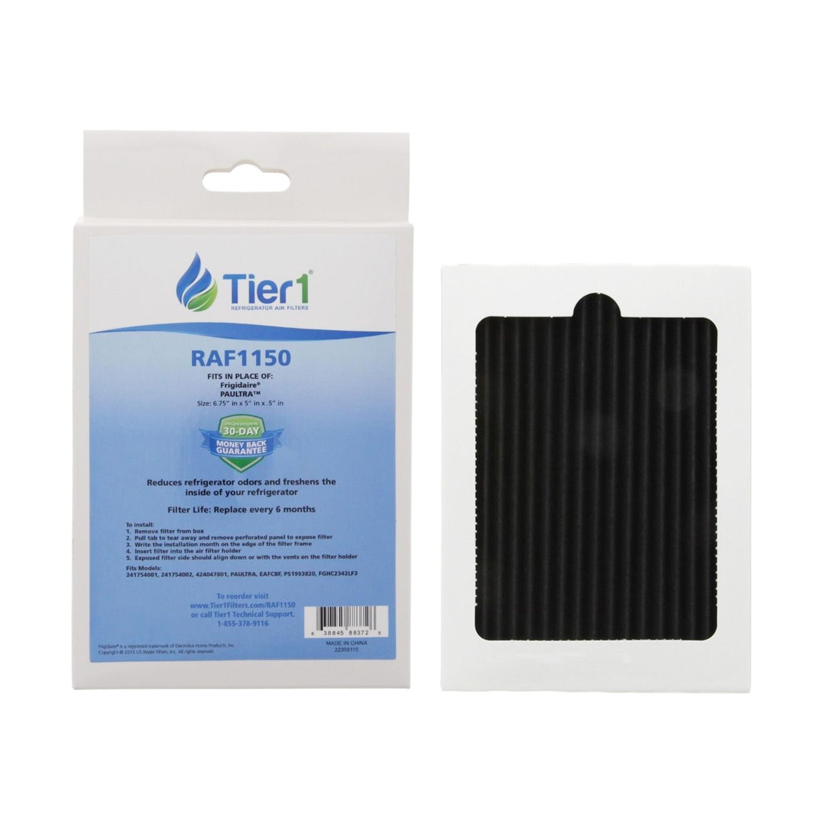 Tier1 Frigidaire PAULTRA and Electrolux EAFCBF Refrigerator Air Filter Replacement Comparable