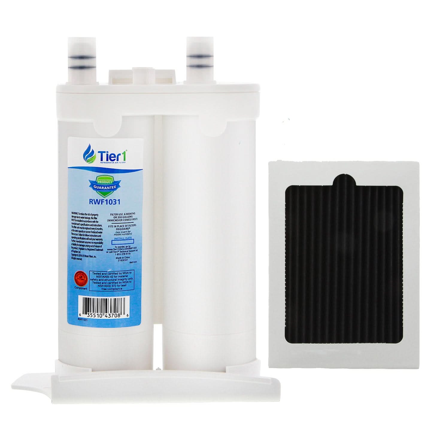 Tier1 Frigidaire WF2CB and Frigidaire PAULTRA Comparable Refrigerator Water Filter and Air Filter Combo