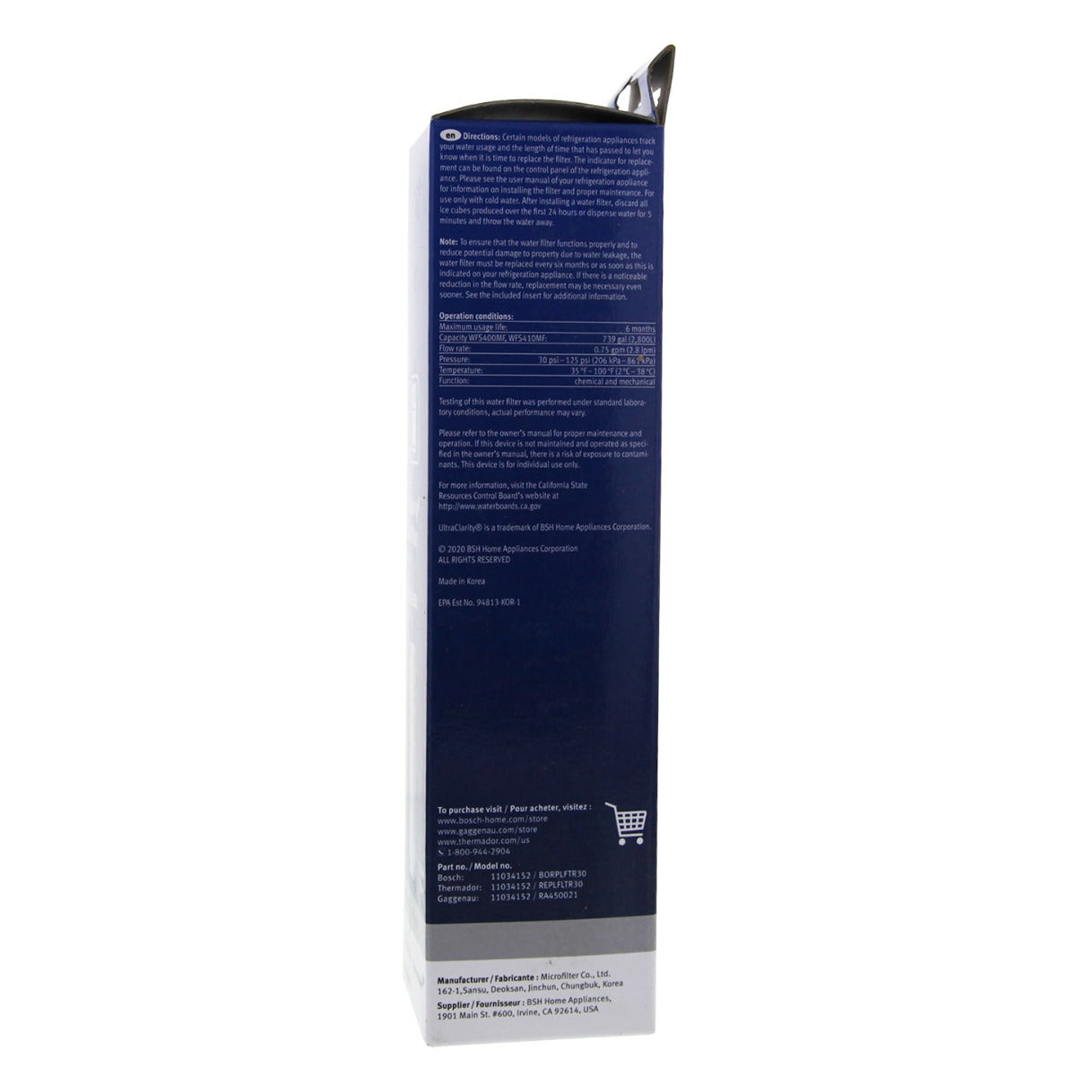 Bosch 644845 UltraClarity 9000077104 Refrigerator Water Filter
